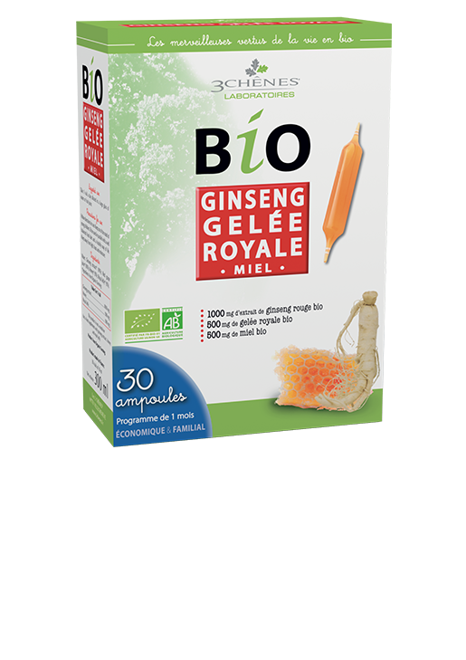 Bio Ginseng + Geleia Real - 30 ampolas - 3 Chênes