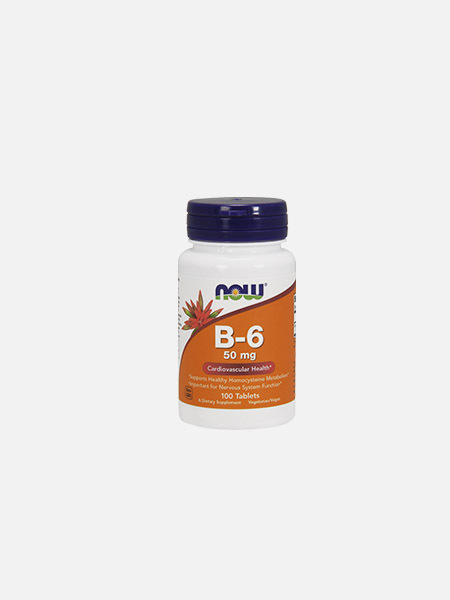 Vitamina B-6 50mg – 100 Comprimidos – NOW