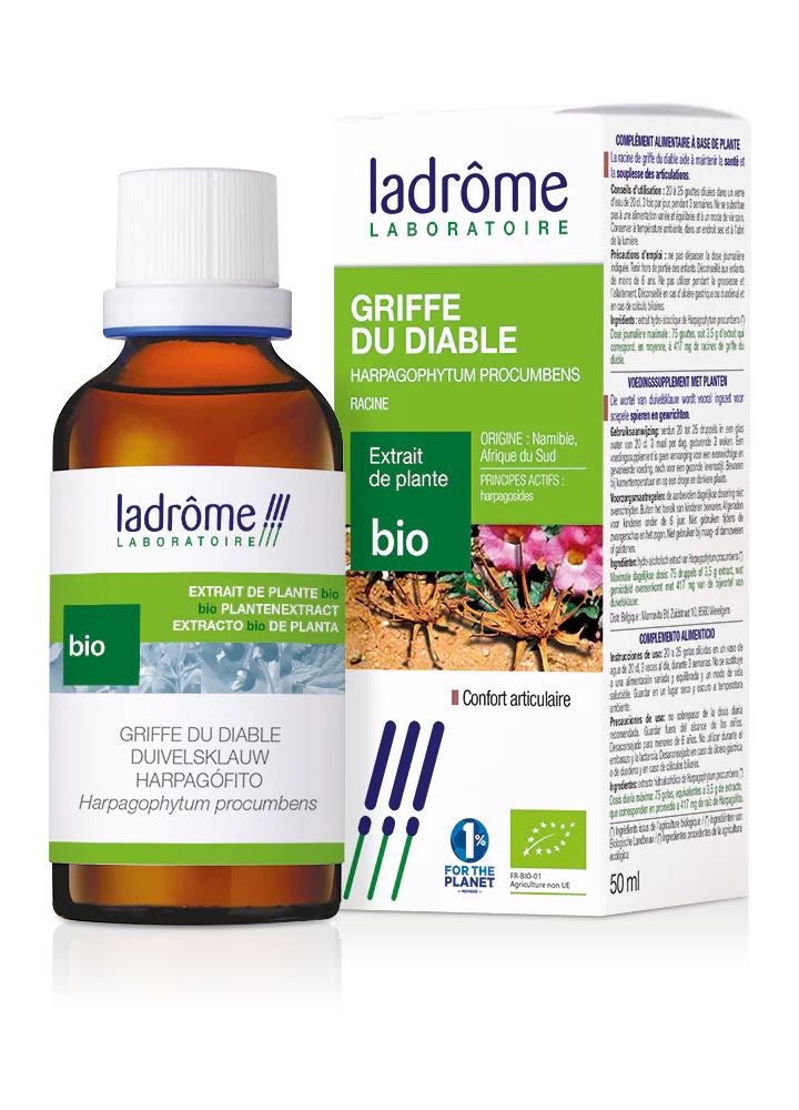 Suplemento de Harpago Extrato Bio Ladrôme 50ml para articulações Cinco Sentidos