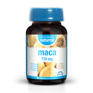 Suplemento de Maca Raiz 500mg Naturmil para energia e vitalidade.