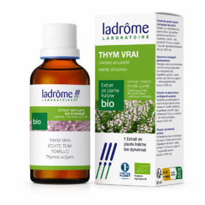 Suplemento de Tomilho Extrato Bio Ladrôme 50ml para defesas e garganta Cinco Sentidos