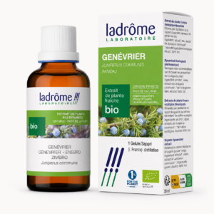 Extrato fluido de Zimbro Bio 50ml Ladrôme para eliminação de líquidos e suporte urinário.